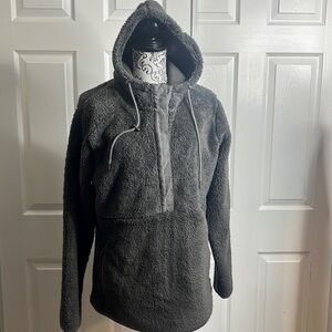 Ascend Gray Fluffy Soft Warm Hoodie L Comfy